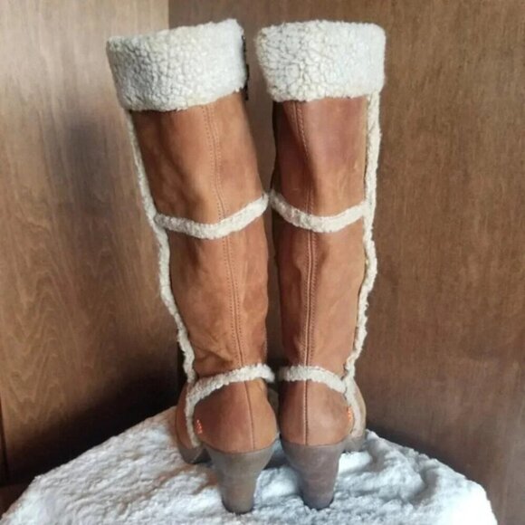 The Art Company Sherpa Leather Suede Knee High Boots 37 - Picture 4 of 15
